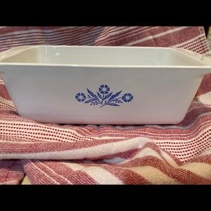 Corning Ware Cornflower Blue Image Loaf Pan 9x5x3  2 Quart P-315-B Made in USA